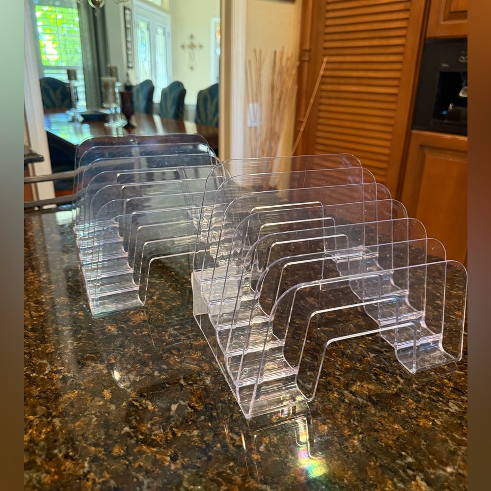 Eldon Clear Step Sorter with 6 Compartments-Set of 2